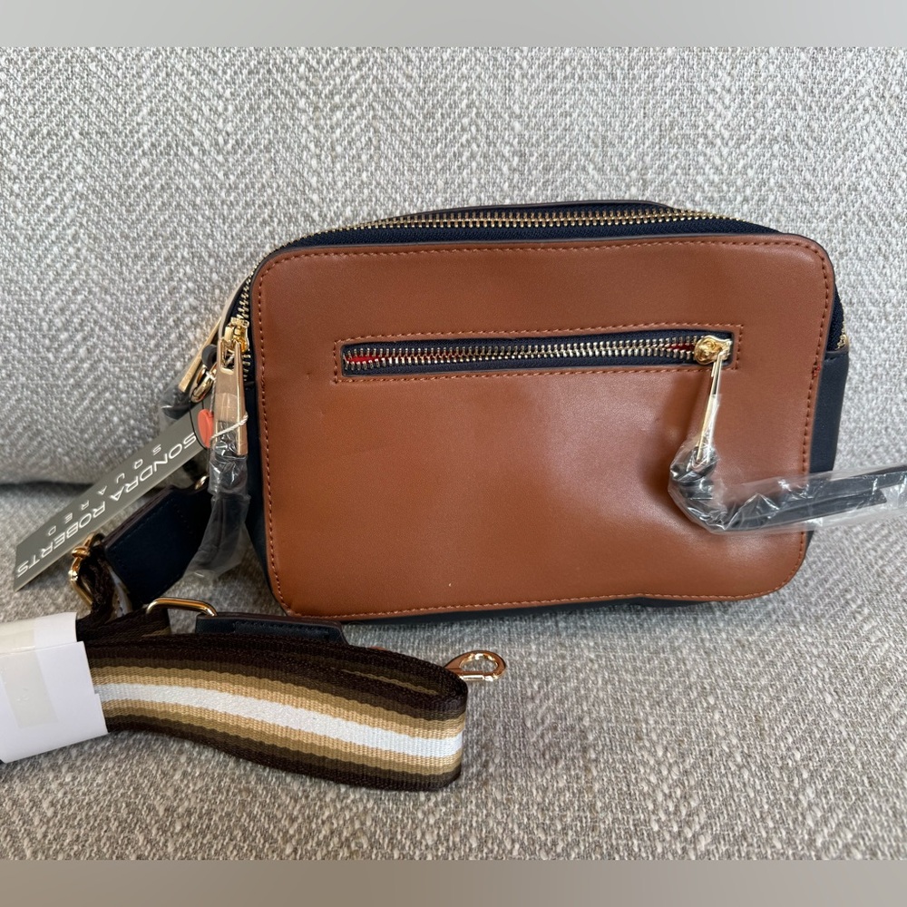 Brown and Black Belt Bag